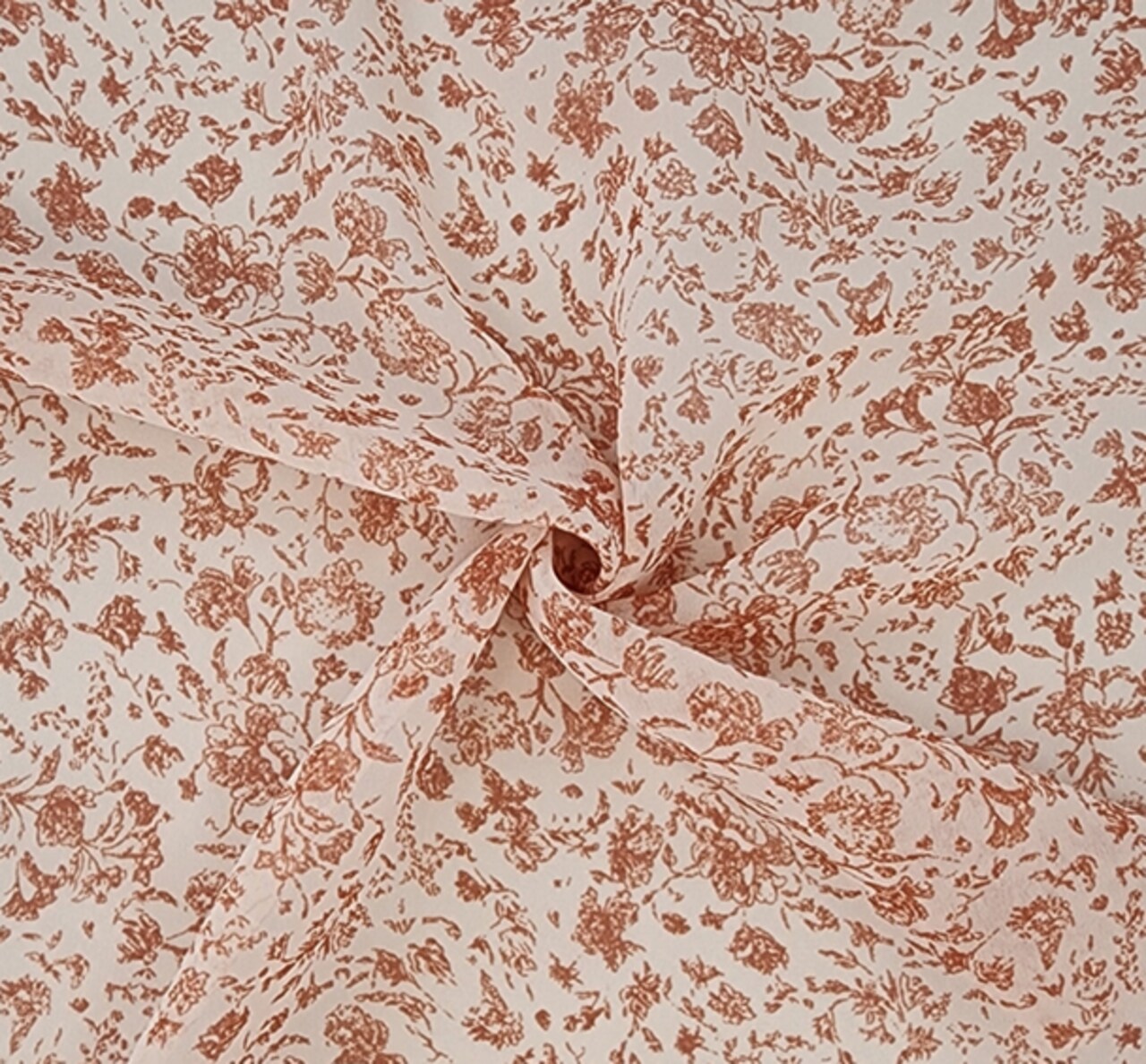 1 Yard Blush Hi Multi Chiffon Sheer Lightweight Polyester Fabric 58/60" Wide